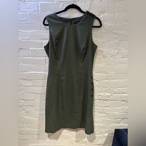 Banana republic shift dress with button details on shoulder and skirt